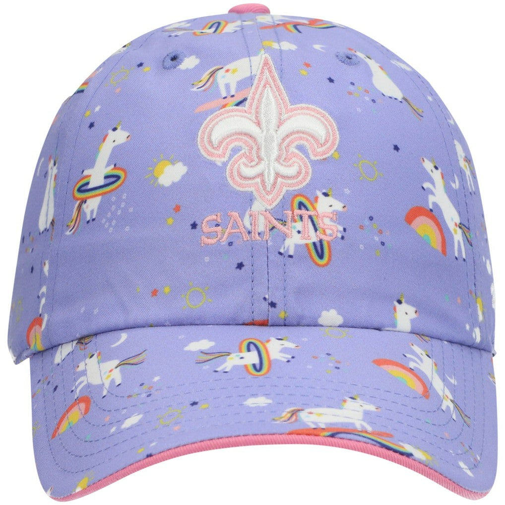 New Orleans Saints 47 brand '47 Girls Preschool Unicorn Clean Up Adjustable Hat