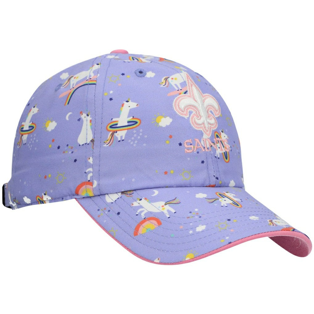New Orleans Saints 47 brand '47 Girls Preschool Unicorn Clean Up Adjustable Hat