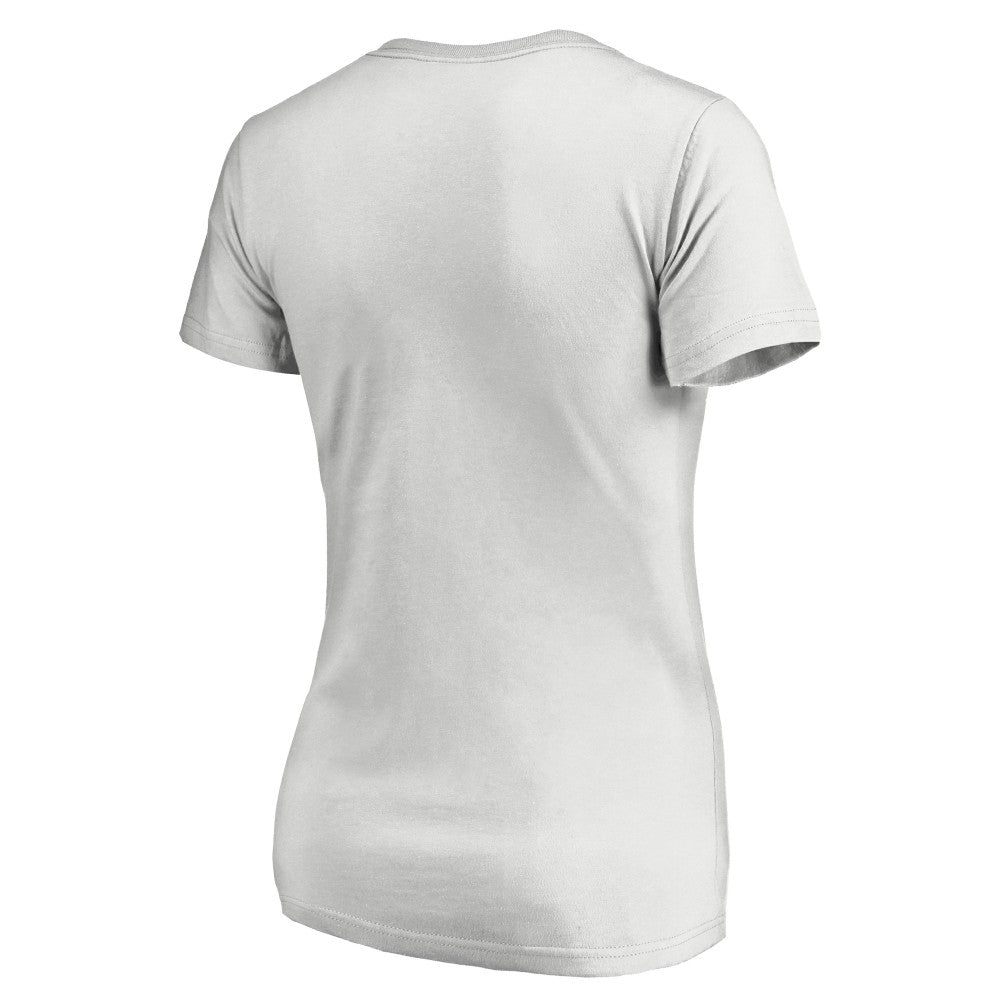 Cincinnati Reds Women's Floral Arched Logo V-Neck T-Shirt | MLB On Sale