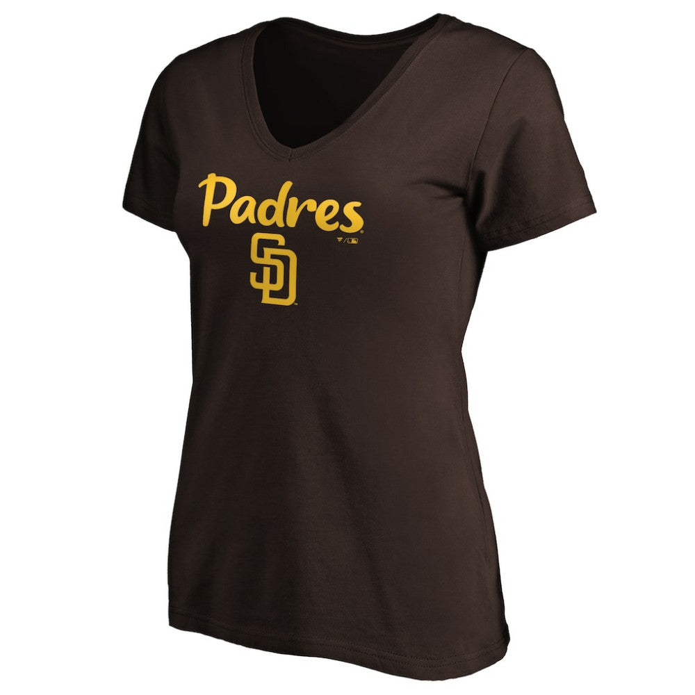 San Diego Padres Women's #1 Mom Logo V-Neck T-Shirt | MLB Shop
