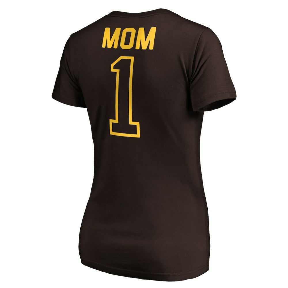San Diego Padres Women's #1 Mom Logo V-Neck T-Shirt | MLB Shop