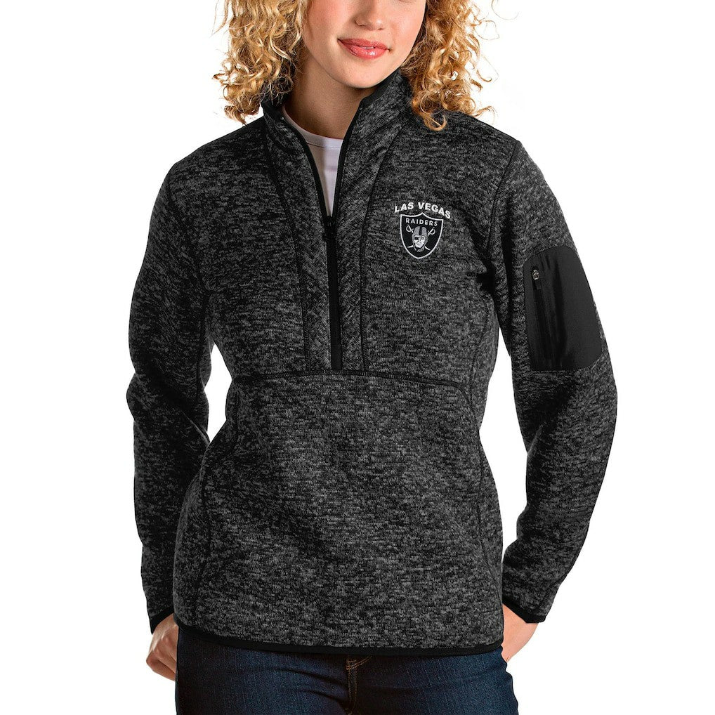 Las Vegas Raiders  Antigua Women's Fortune Half-Zip Pullover Jacket