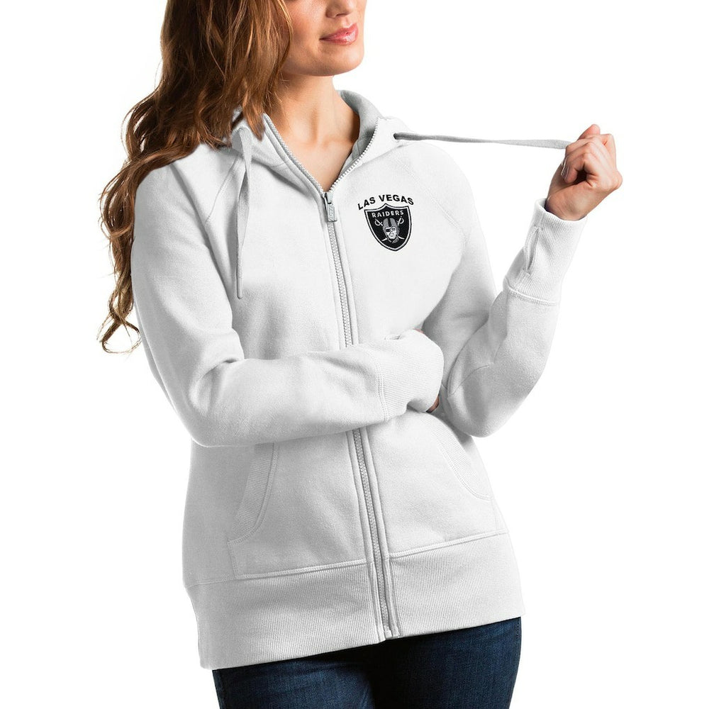 Las Vegas Raiders  Antigua Women's Victory Full-Zip Hoodie