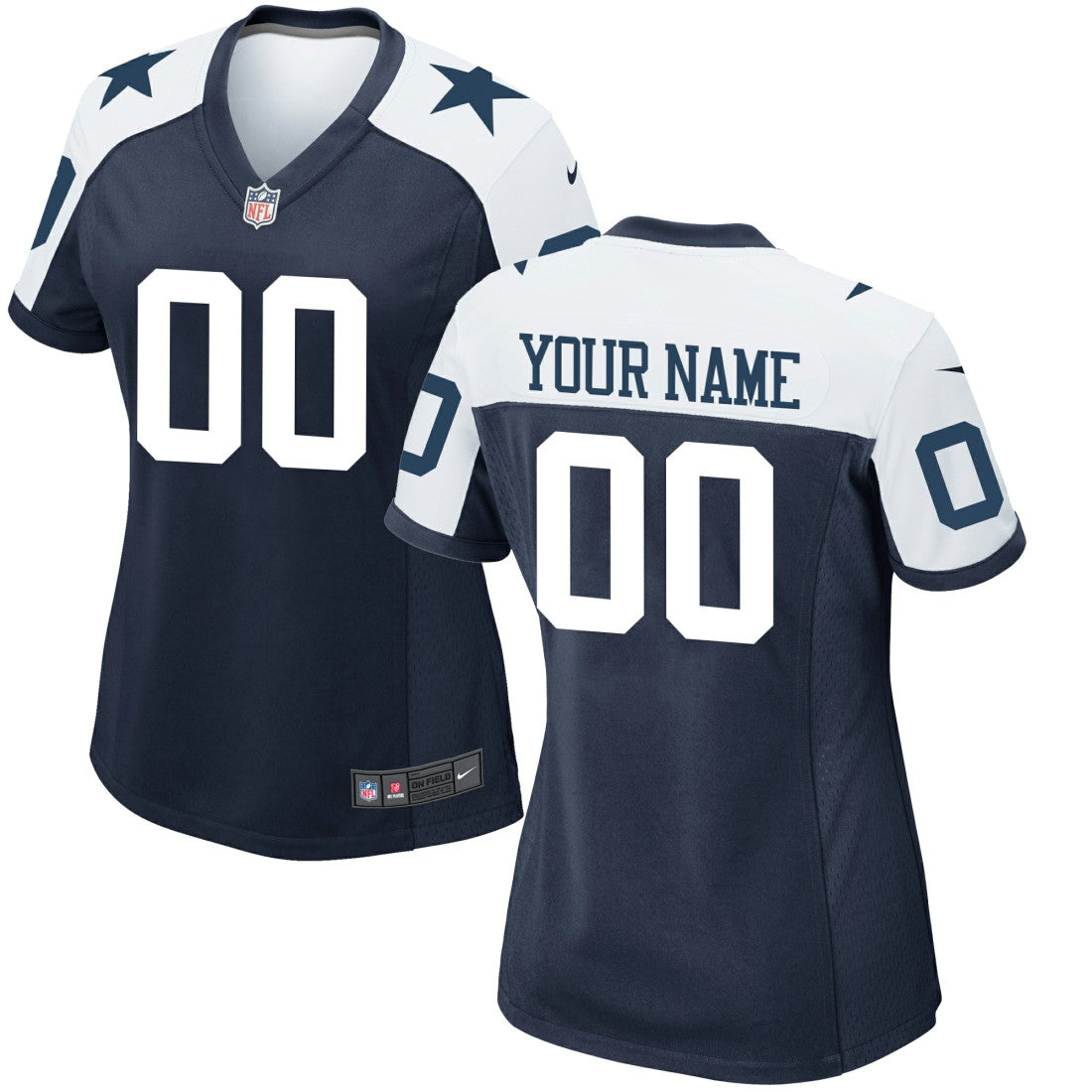Dallas Cowboys Nike Women's Alternate Custom Game Jersey