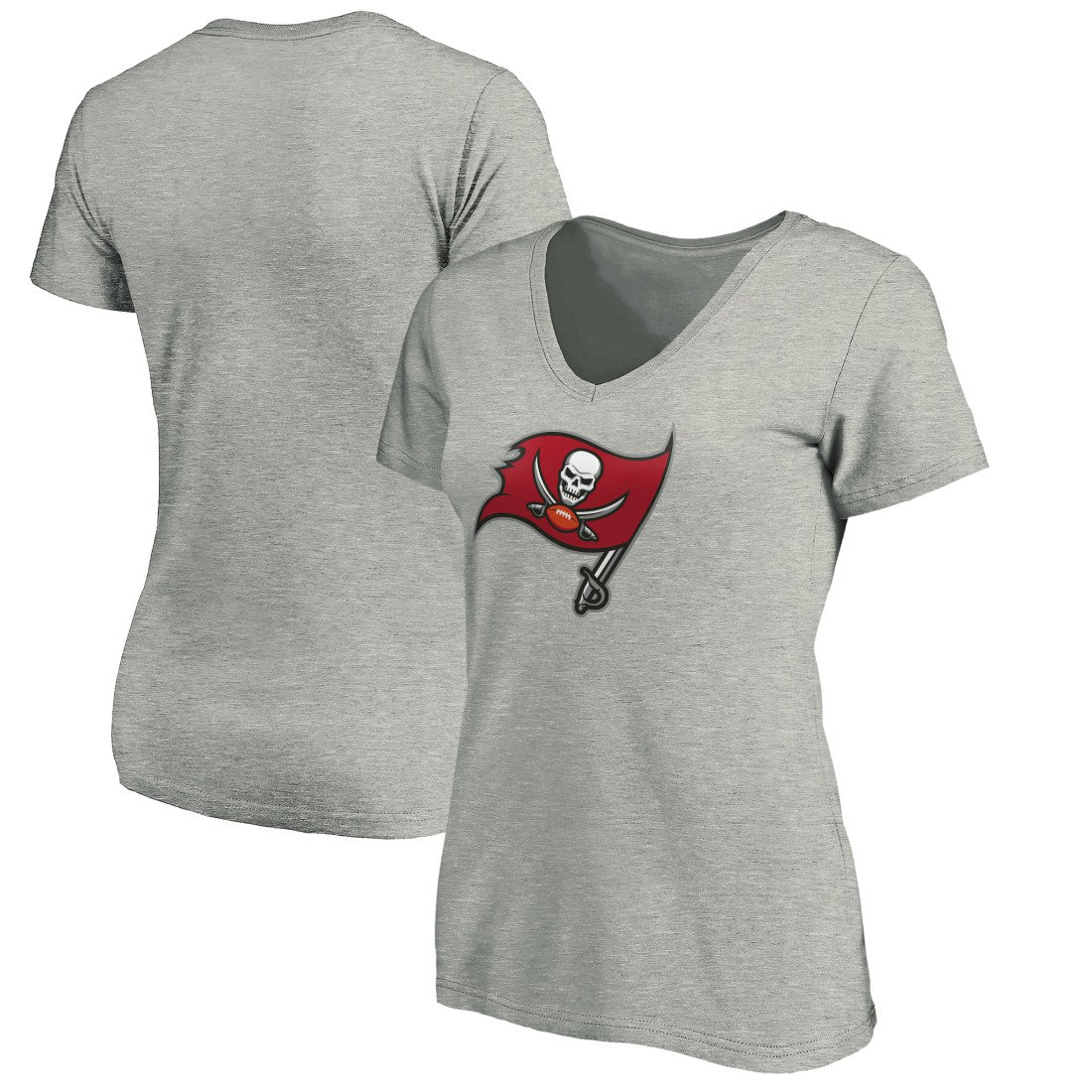 Tampa Bay Buccaneers  Women's Primary Logo V-Neck T-Shirt