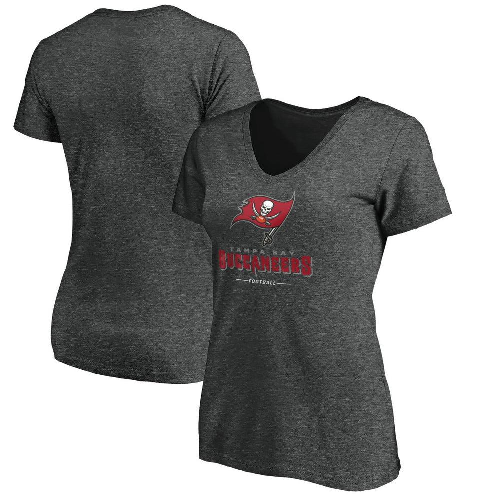 Tampa Bay Buccaneers  Women's Team Lockup V-Neck T-Shirt