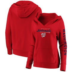 Washington Nationals Fanatics Women's Core High Class Crossover Pullover Hoodie | MLB Outlet