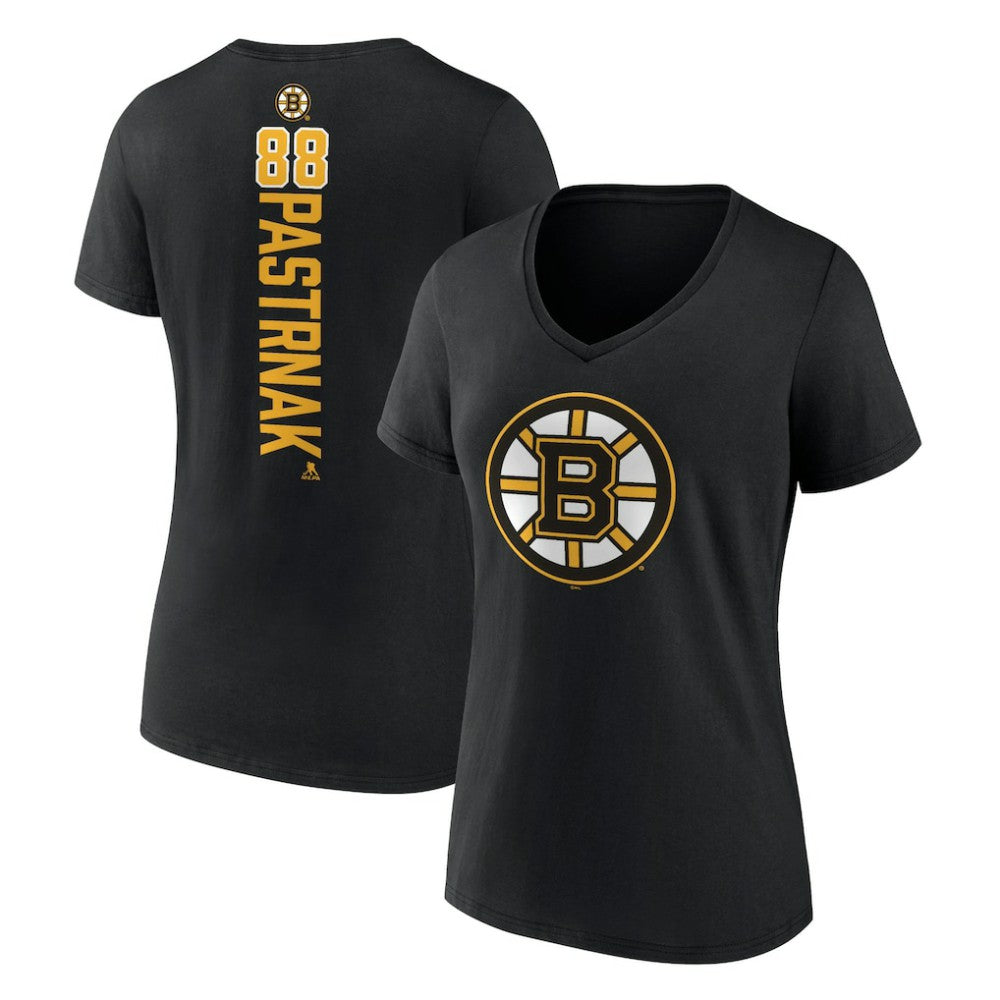 David Pastrnak Boston Bruins Women's Playmaker V-Neck T-Shirt Discount