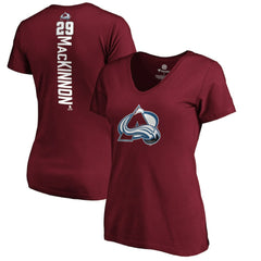 Nathan MacKinnon Colorado Avalanche Women's Playmaker V-Neck T-Shirt On Sale