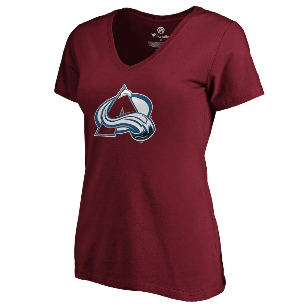 Nathan MacKinnon Colorado Avalanche Women's Playmaker V-Neck T-Shirt On Sale