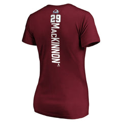 Nathan MacKinnon Colorado Avalanche Women's Playmaker V-Neck T-Shirt On Sale