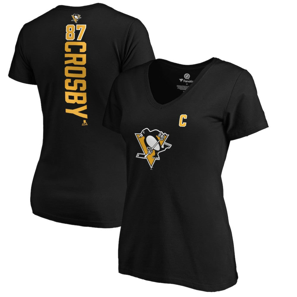 Sidney Crosby Pittsburgh Penguins Women's Playmaker V-Neck T-Shirt For Sale
