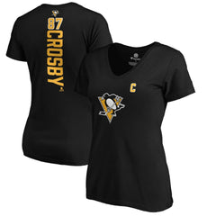 Sidney Crosby Pittsburgh Penguins Women's Playmaker V-Neck T-Shirt For Sale