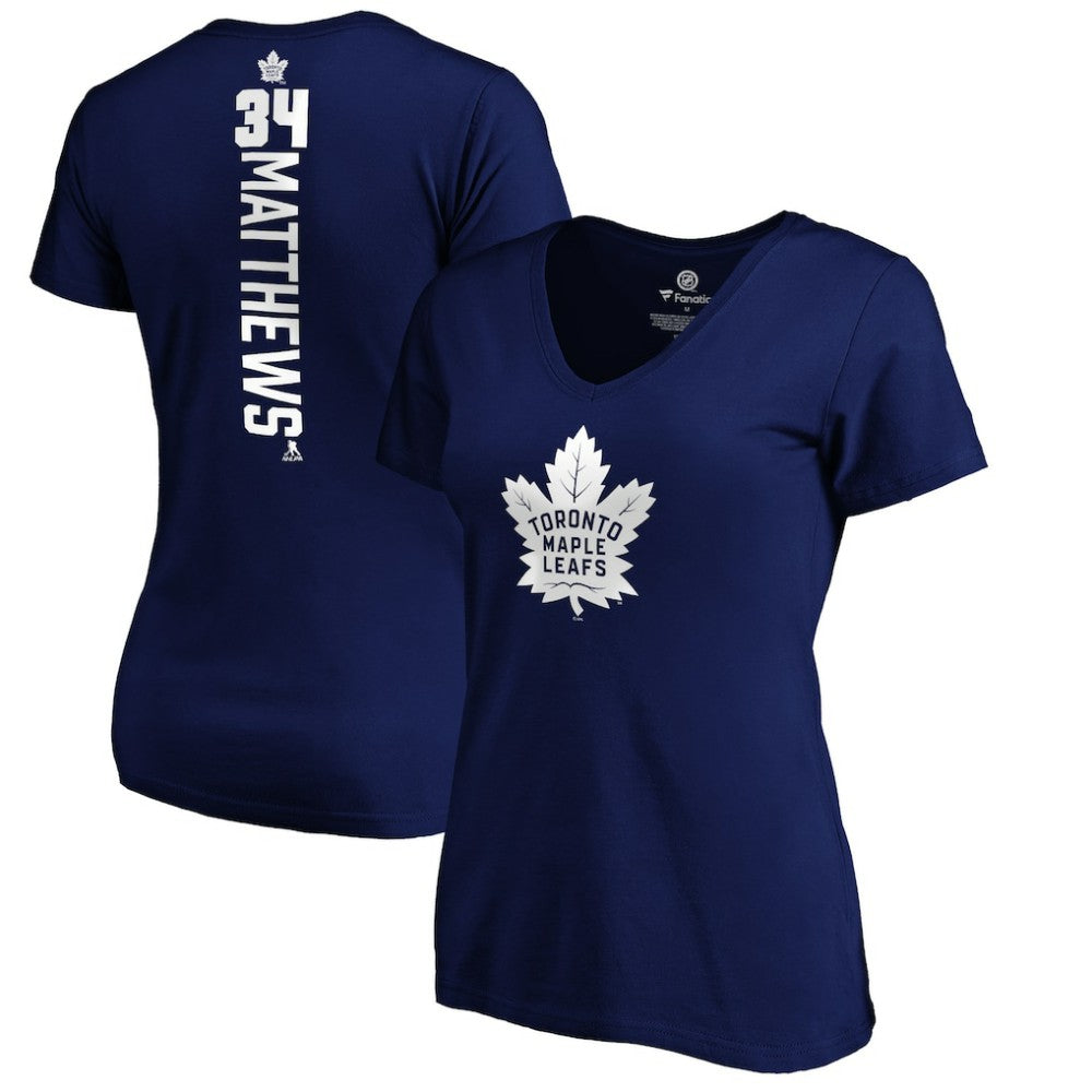 Auston Matthews Toronto Maple Leafs Women's Playmaker V-Neck T-Shirt Online