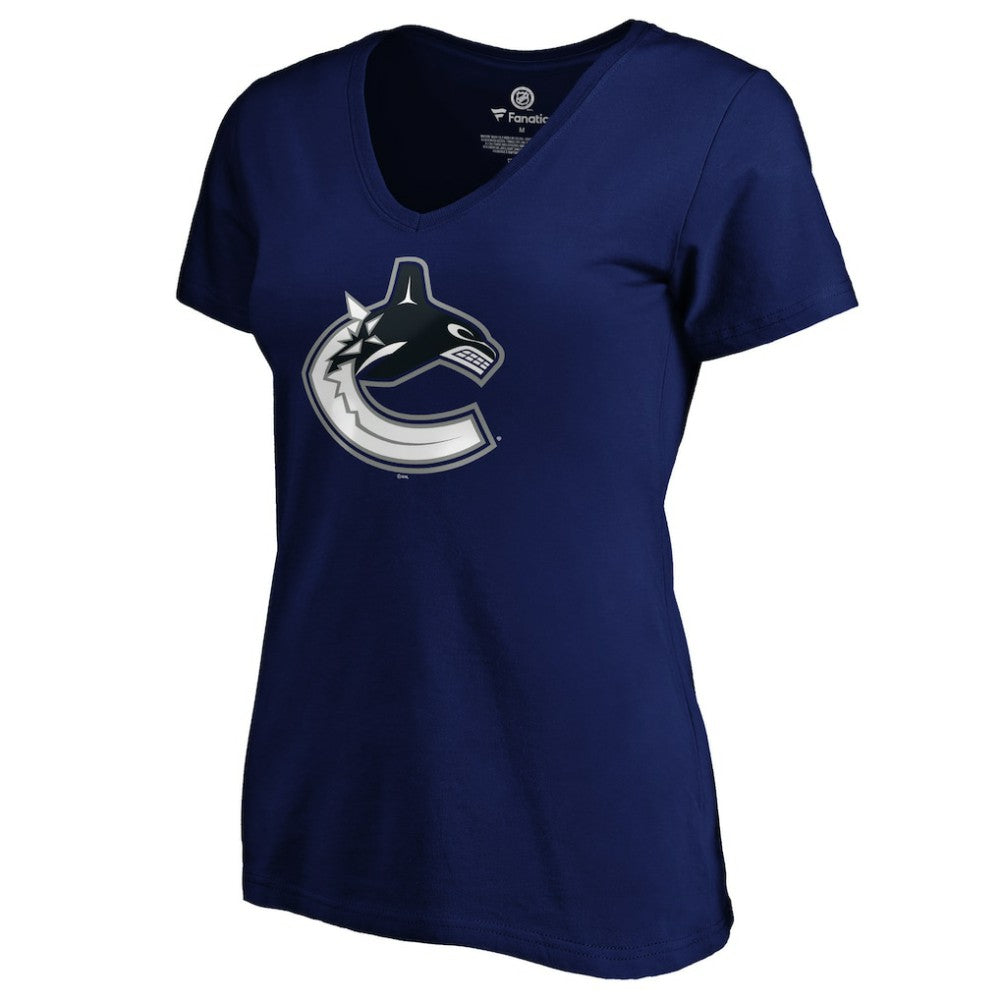 Elias Pettersson Vancouver Canucks Women's Playmaker V-Neck T-Shirt On Sale