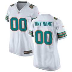 Miami Dolphins Nike Women's Alternate Custom Game Jersey