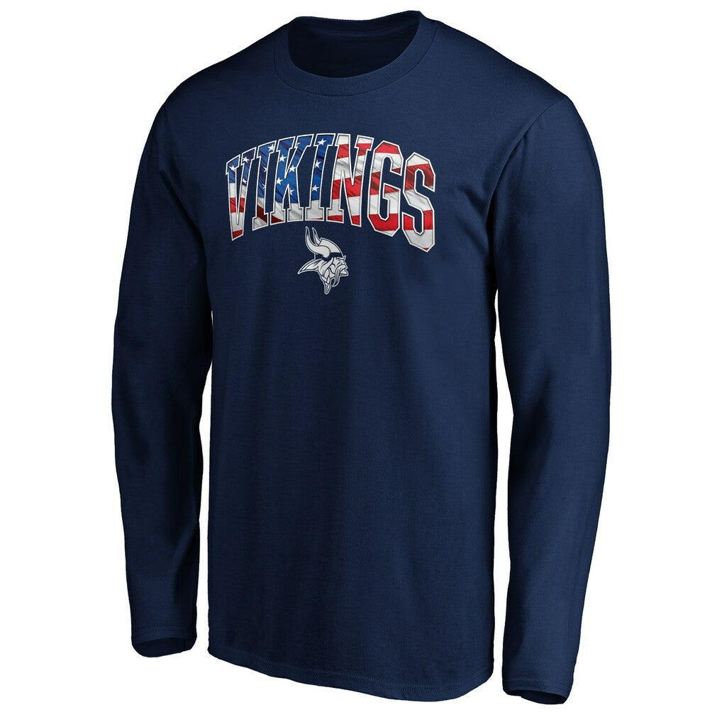 Minnesota Vikings  Banner Wave Long Sleeve T-Shirt
