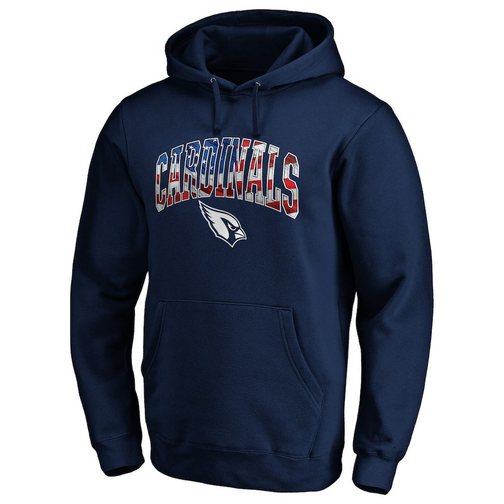 Arizona Cardinals  Banner Wave Fitted Pullover Hoodie