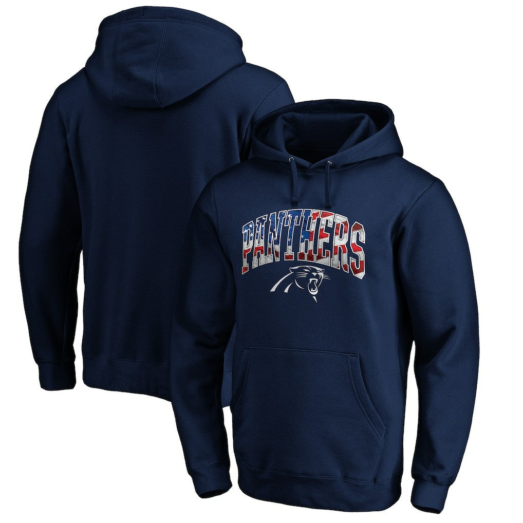 Carolina Panthers  Banner Wave Fitted Pullover Hoodie