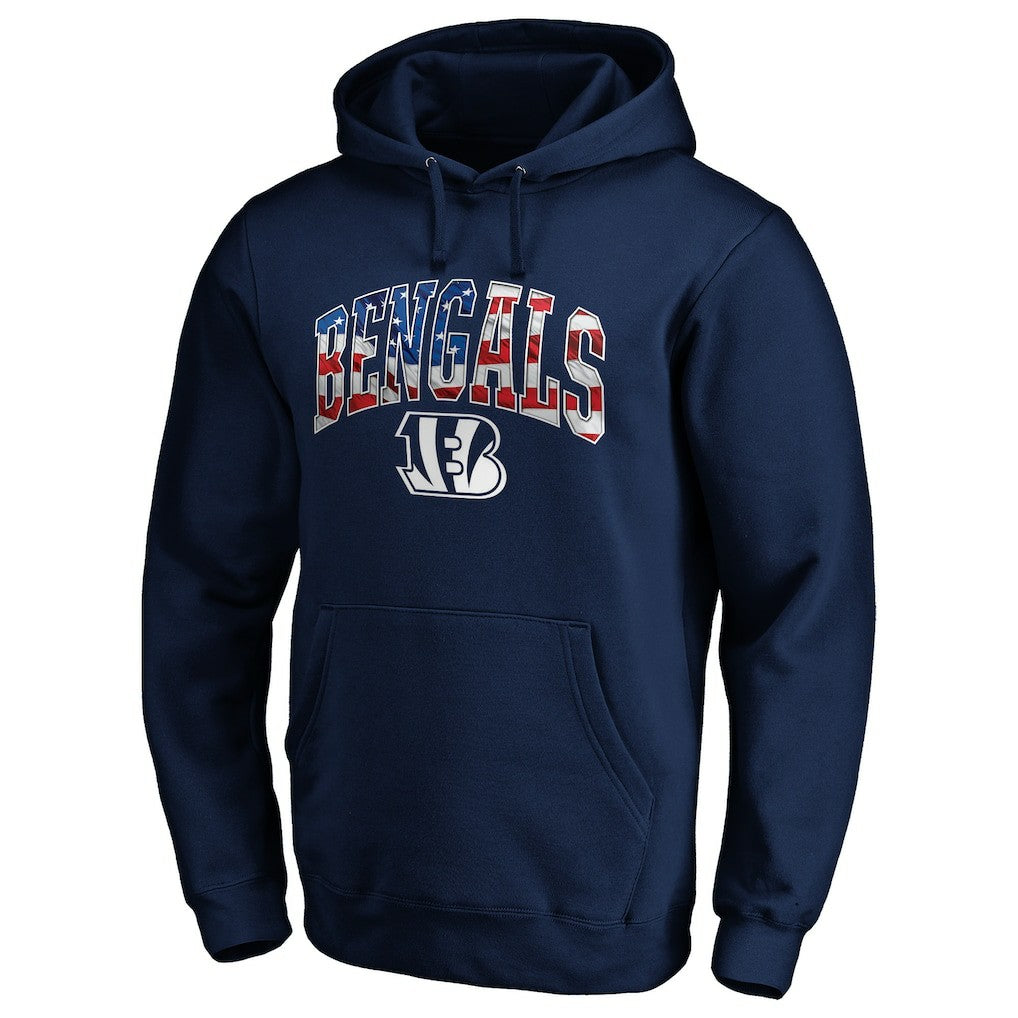 Cincinnati Bengals  Banner Wave Fitted Pullover Hoodie