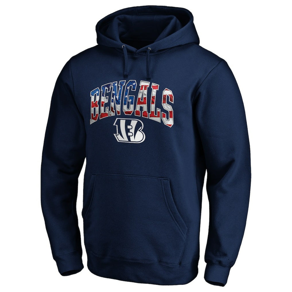 Cincinnati Bengals  Banner Wave Fitted Pullover Hoodie