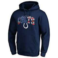 Indianapolis Colts  Banner Wave Fitted Pullover Hoodie