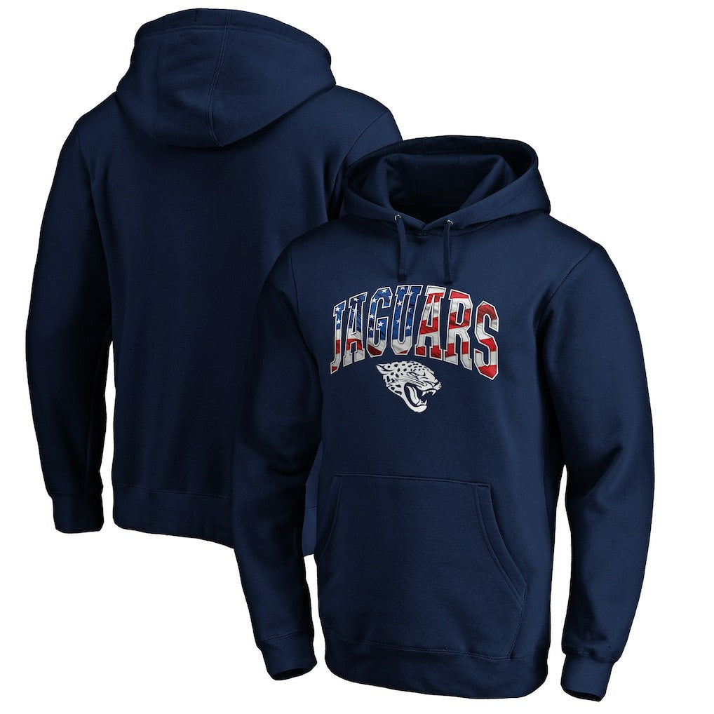 Jacksonville Jaguars  Banner Wave Fitted Pullover Hoodie
