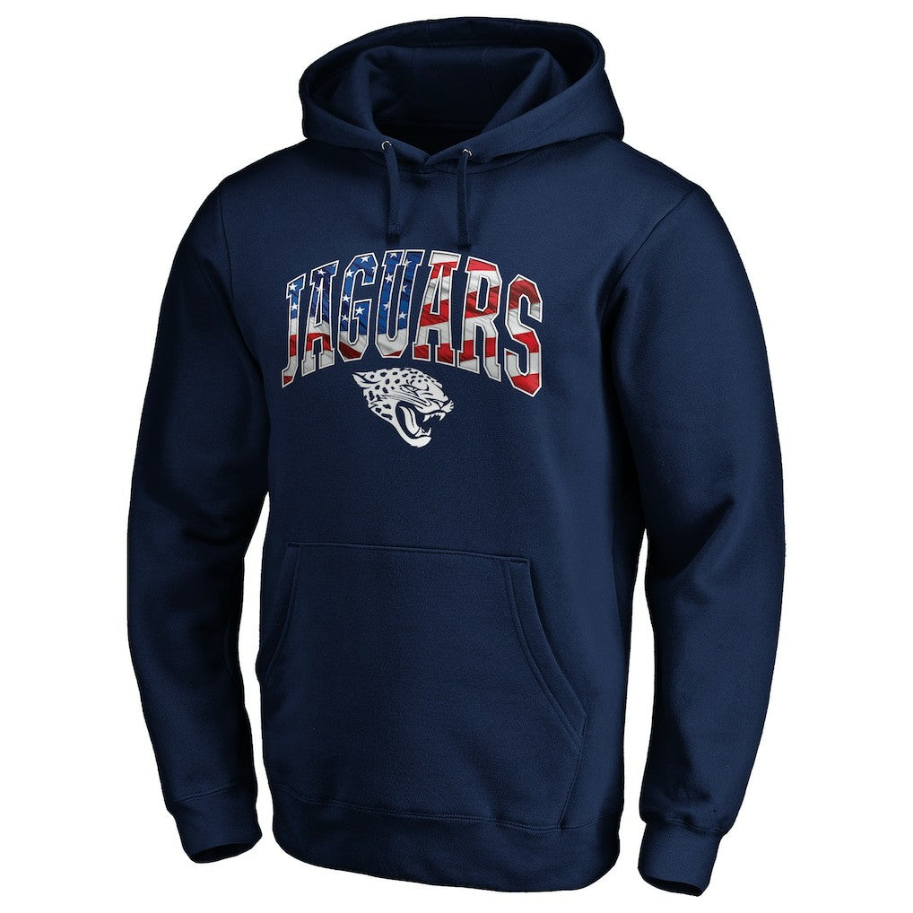 Jacksonville Jaguars  Banner Wave Fitted Pullover Hoodie