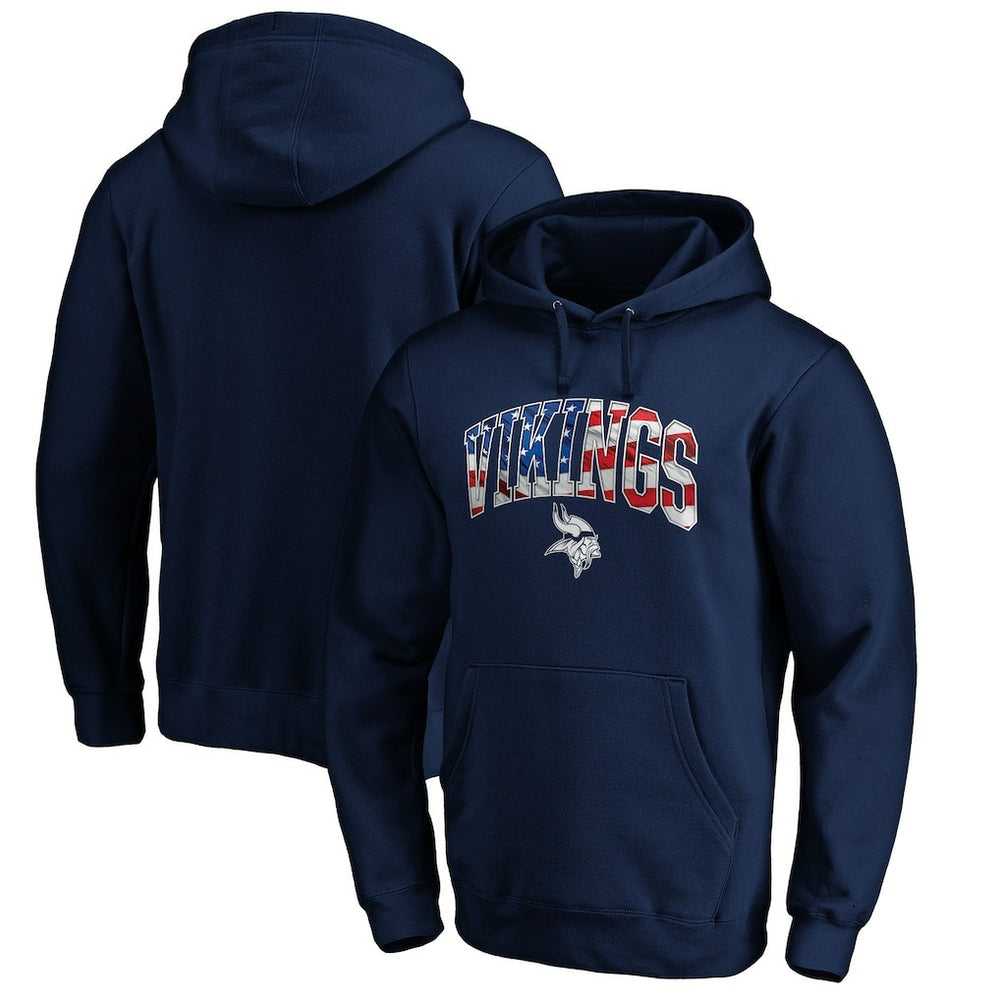 Minnesota Vikings  Banner Wave Fitted Pullover Hoodie