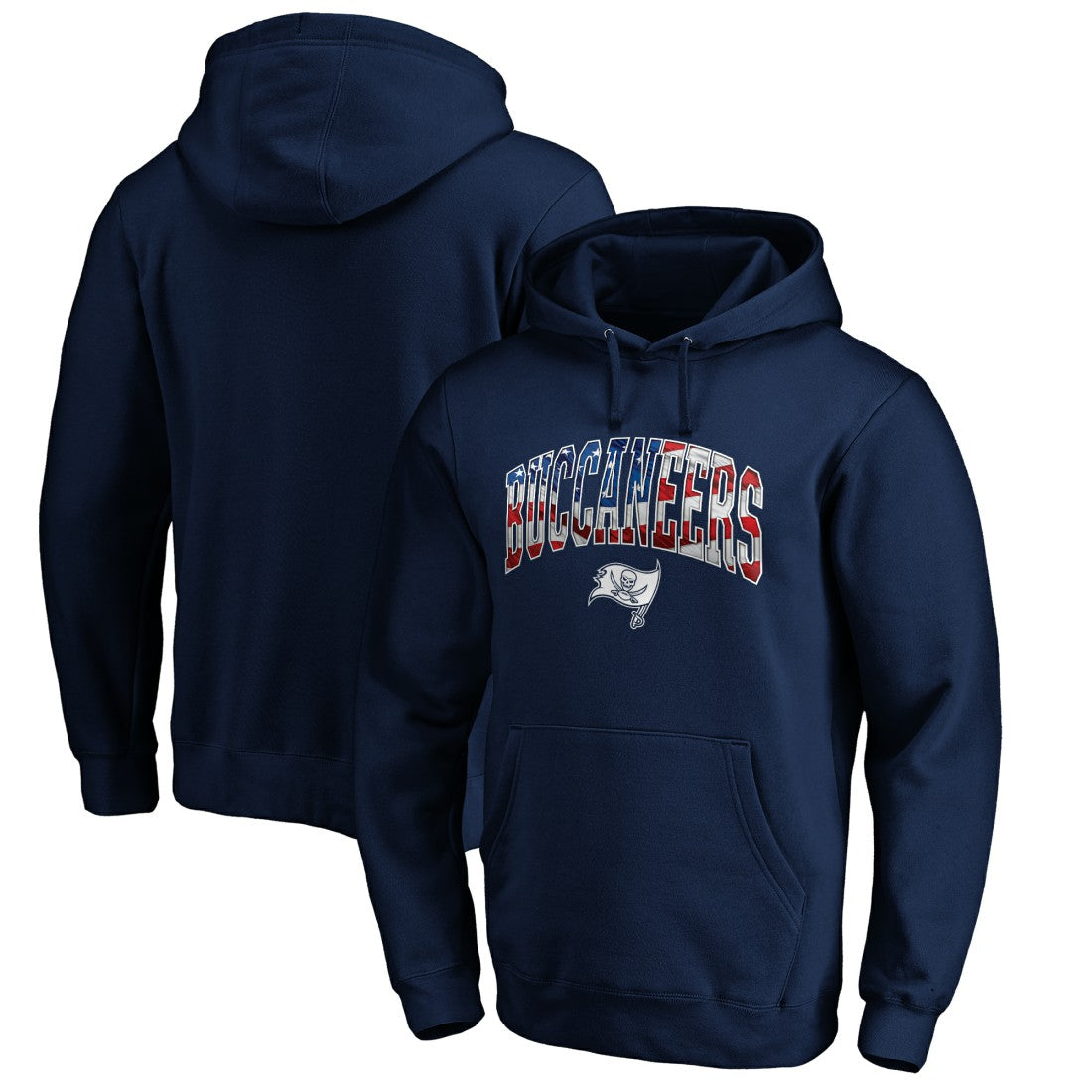 Tampa Bay Buccaneers  Banner Wave Fitted Pullover Hoodie