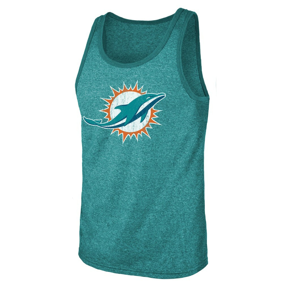 Miami Dolphins  Tua Tagovailoa  Majestic Threads Name & Number Tri-Blend Tank Top