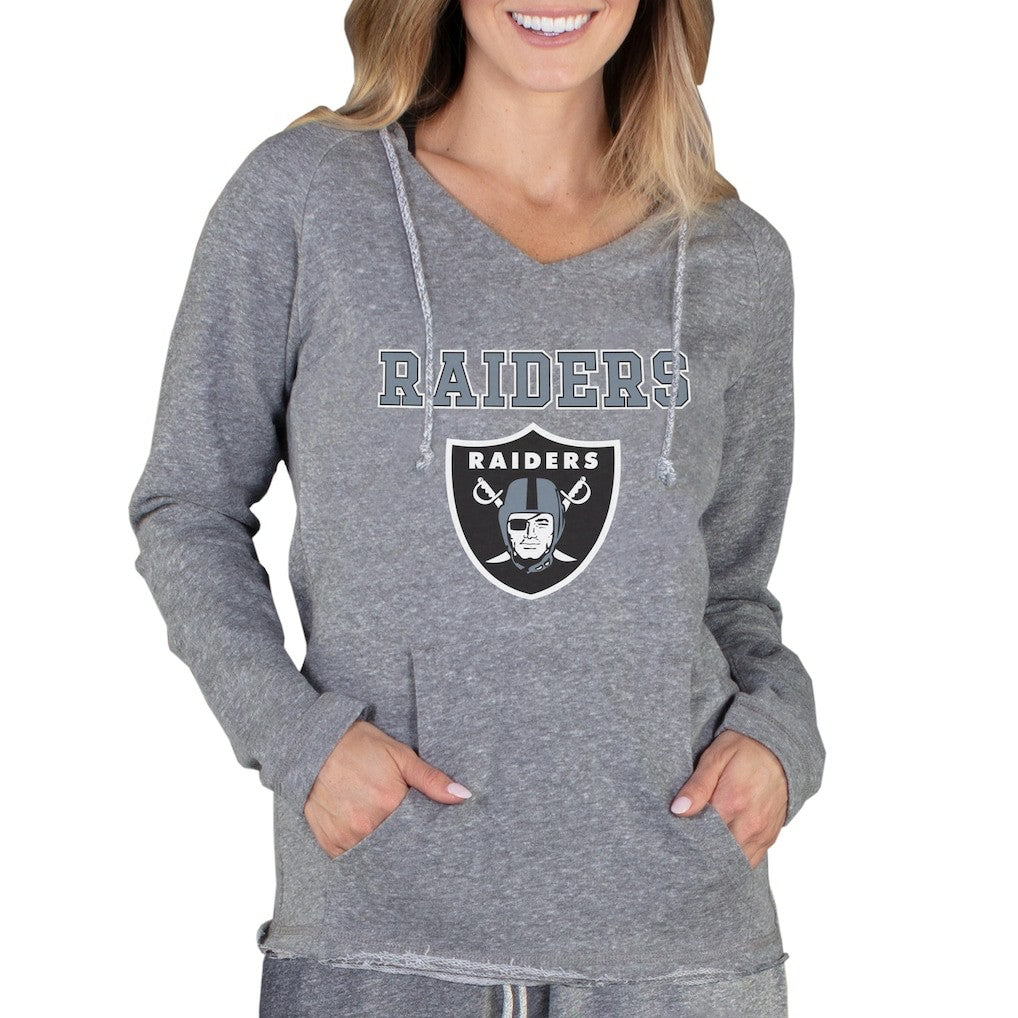 Las Vegas Raiders  Concepts Sport Women's Mainstream Tri-Blend Raglan Hoodie V-Neck Top