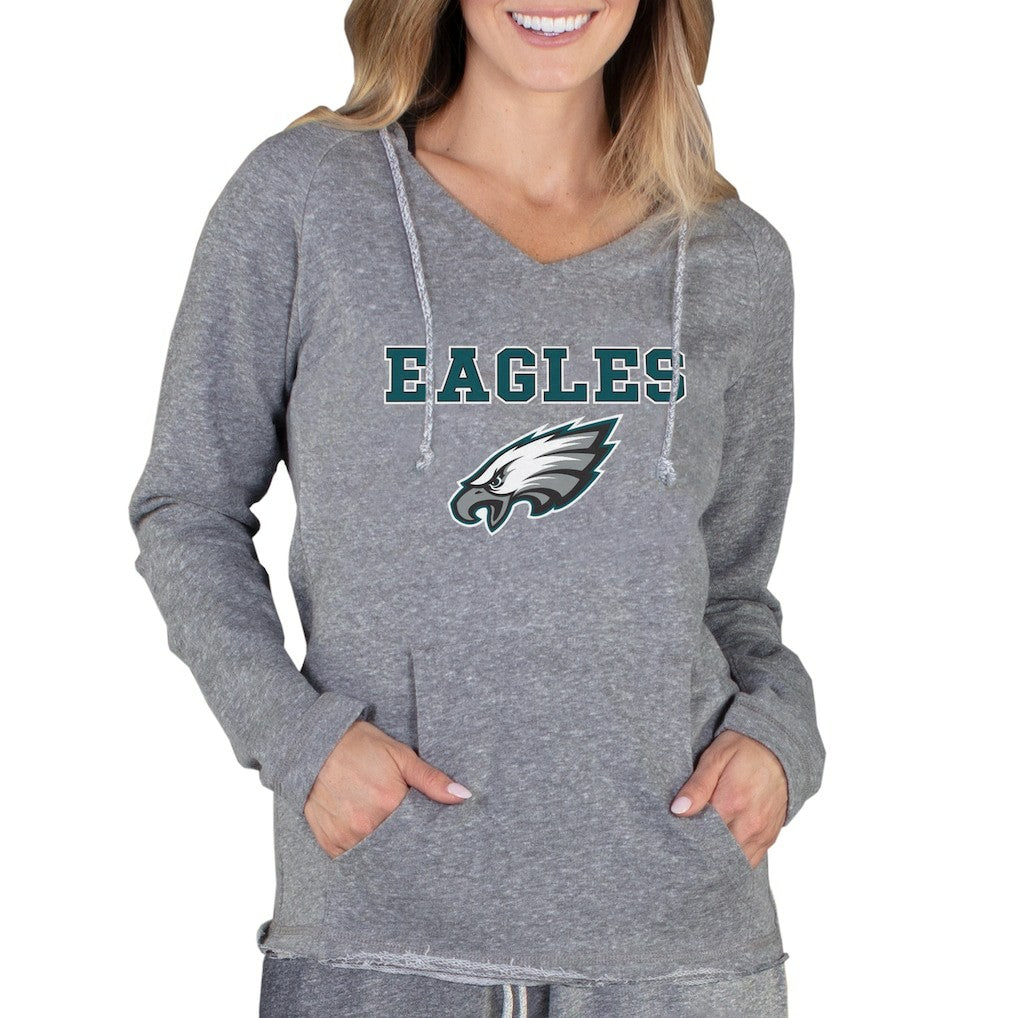 Philadelphia Eagles  Concepts Sport Women's Mainstream Tri-Blend Raglan Hoodie V-Neck Top