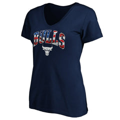 Chicago Bulls Women's Banner Wave V-Neck T-Shirt sale Discount