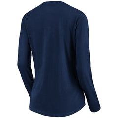 Denver Nuggets Women's Banner Wave V-Neck Long Sleeve T-Shirt sale New
