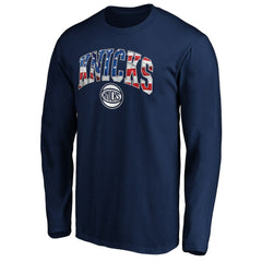New York Knicks Banner Wave Long Sleeve T-Shirt For Sale
