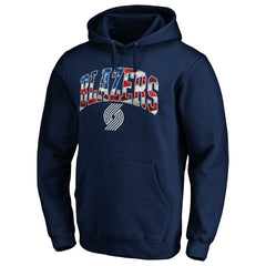 Portland Trail Blazers Banner Wave Pullover Hoodie New