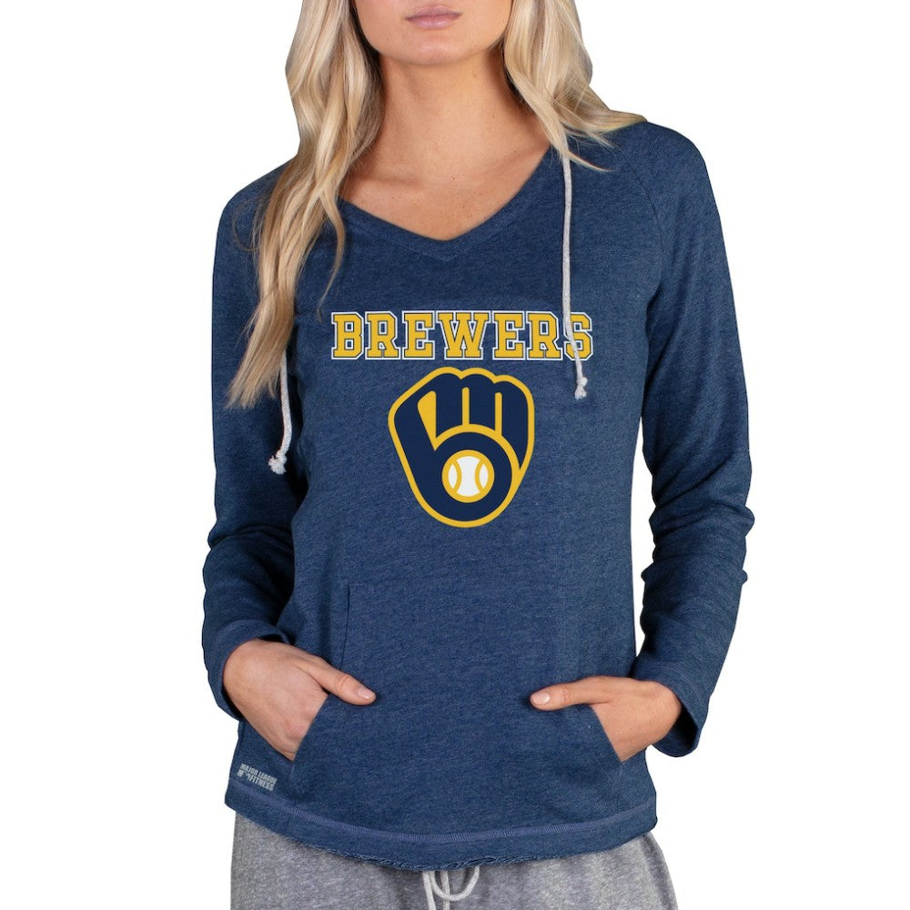 Milwaukee Brewers Concepts Sport Women's Mainstream Terry Long Sleeve Hoodie Top | MLB Online