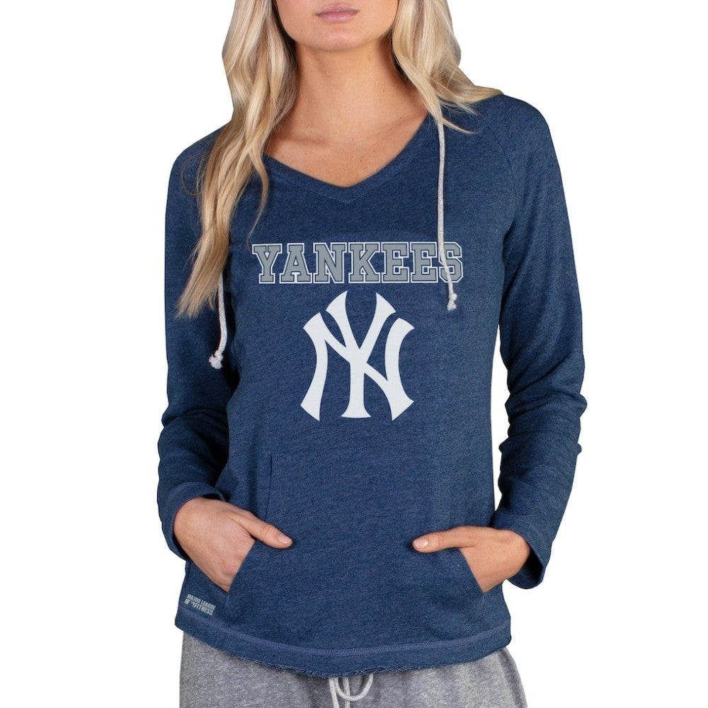 New York Yankees Concepts Sport Women's Mainstream Terry Long Sleeve Hoodie Top | MLB On Sale