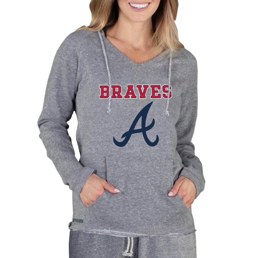 Atlanta Braves Concepts Sport Women's Mainstream Terry Long Sleeve Hoodie Top | MLB Outlet