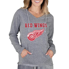 Detroit Red Wings Concepts Sport Women's Mainstream Terry Tri-Blend Long Sleeve Hooded Top Discount