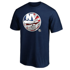 New York Islanders Banner Wave Logo T-Shirt For Sale