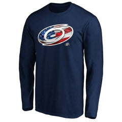 Carolina Hurricanes Banner Wave Logo Long Sleeve T-Shirt Sale