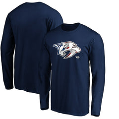 Nashville Predators Banner Wave Logo Long Sleeve T-Shirt Discount
