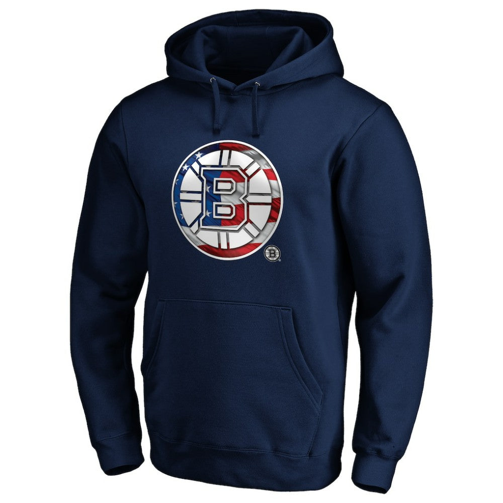 Boston Bruins Banner Wave Logo Pullover Hoodie Online