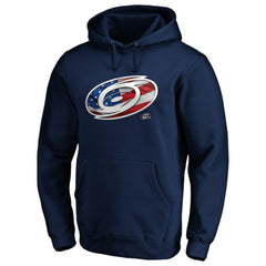 Carolina Hurricanes Banner Wave Logo Pullover Hoodie On Sale