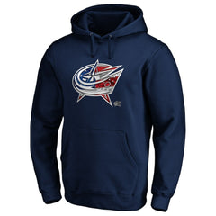 Columbus Blue Jackets Banner Wave Logo Pullover Hoodie Discount