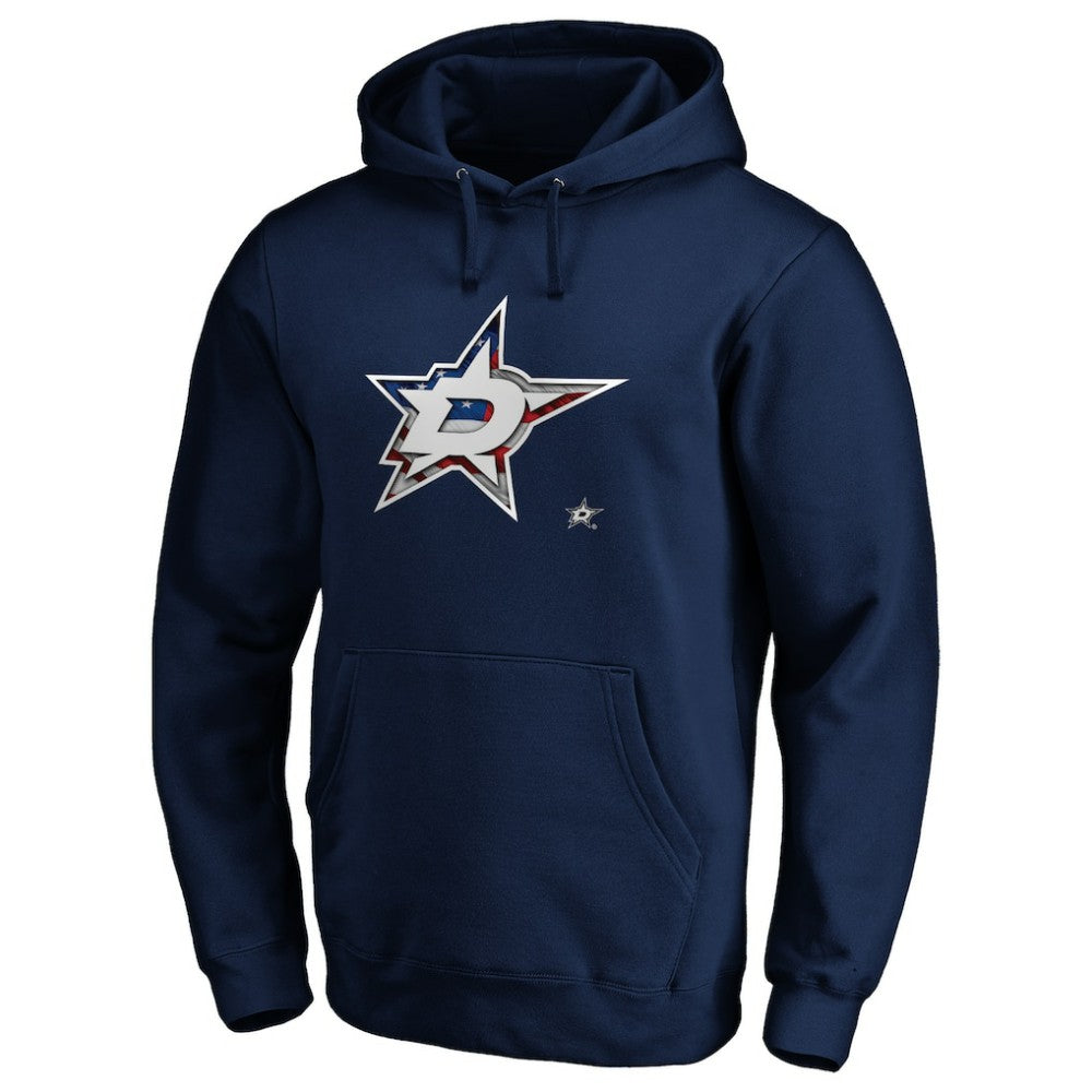 Dallas Stars Banner Wave Logo Pullover Hoodie Outlet