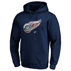 Detroit Red Wings Banner Wave Logo Pullover Hoodie On Sale