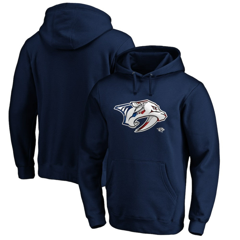 Nashville Predators Banner Wave Logo Pullover Hoodie Discount